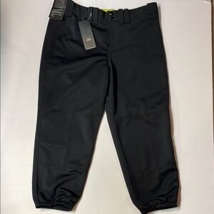 Mizuno Womens Black Performance Fast Pitch Belted Pant Sz L